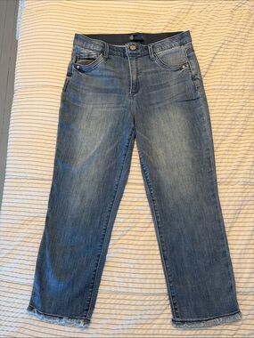Democracy Straight-Leg Jeans in Medium Blue Wash